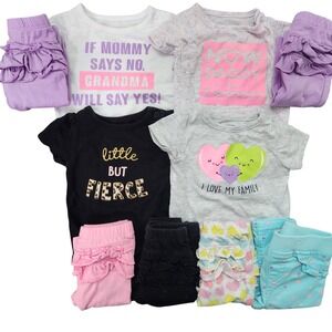 Baby girl size 0-3 Months 10 piece bundle bodysuits + leggings